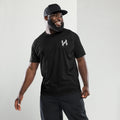 ShopHnH Men’s Performance Jersey – Black Athletic Mesh Workout Shirt | Breathable Polyester Gym & Streetwear Top with 3D Logo