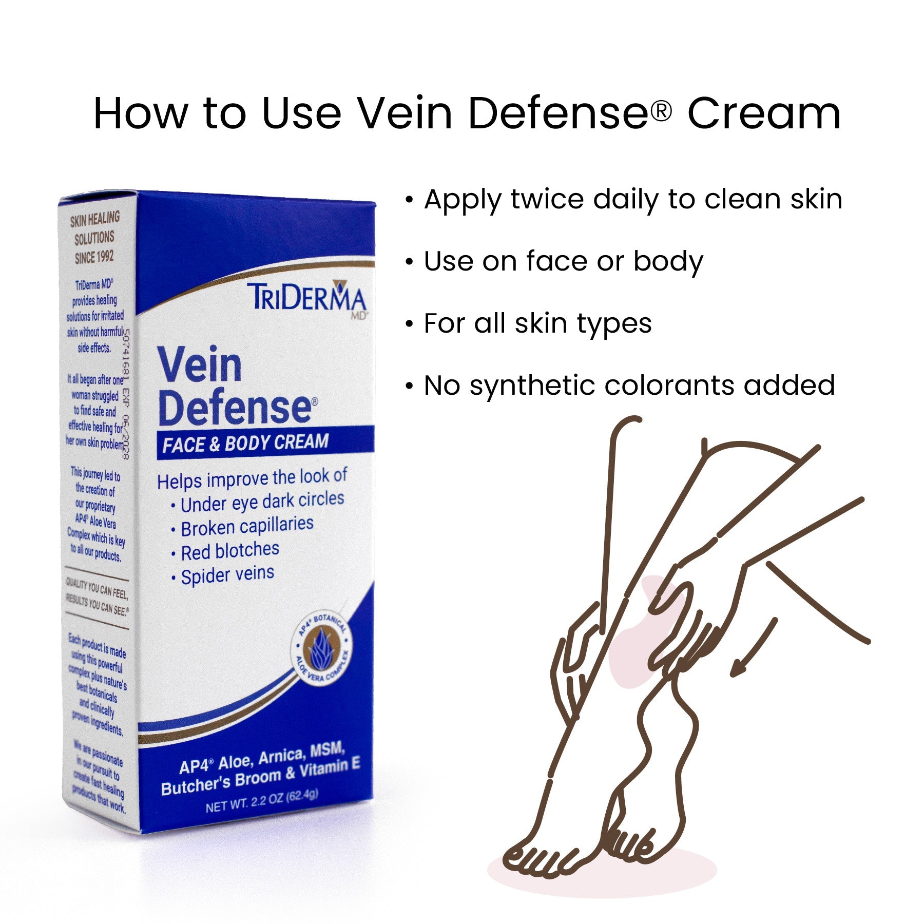Vein Defense Healthy Cream for Face and Body